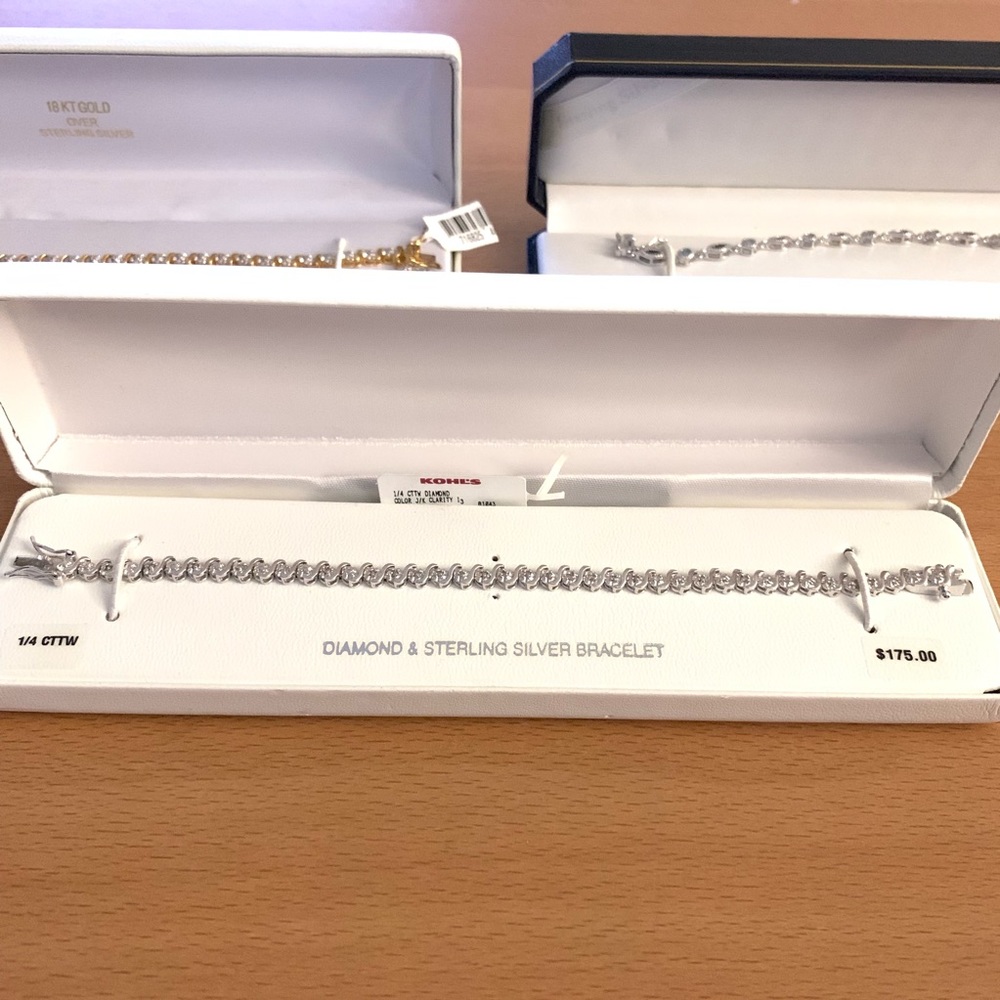 Diamond and Sterling Silver Tennis bracelet